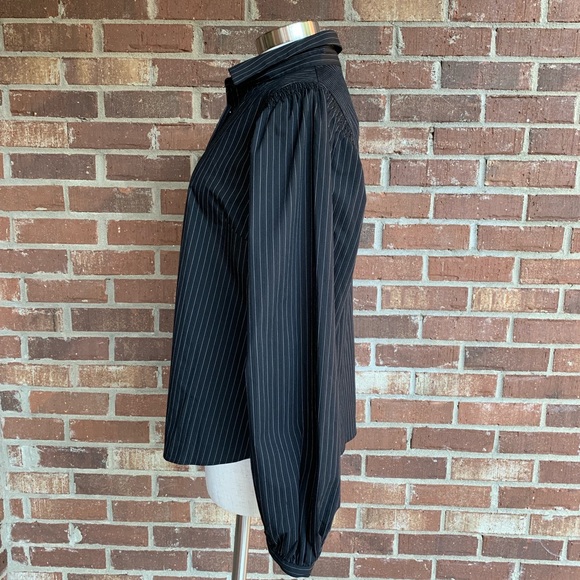 Worthington Black & White Striped Button Down - Picture 4 of 7